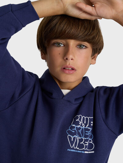 SUDADERA SKIES KIDS AZUL MARINO