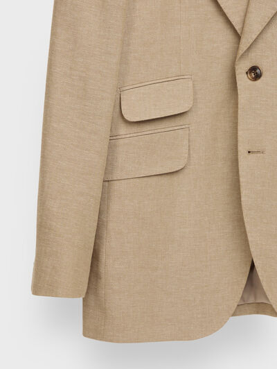 AMERICANA CAPO ESPIGA LINO CAMEL