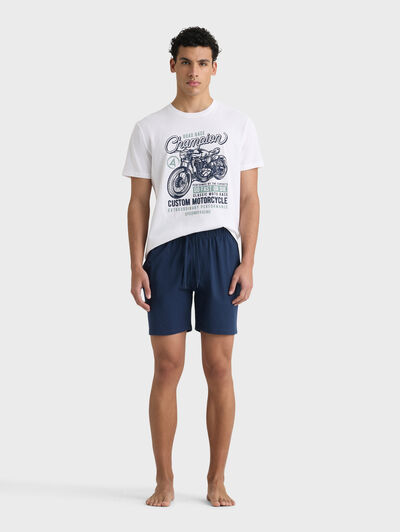 PIJAMA MOTORCYCLE BLANCO