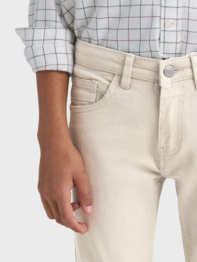 PANTALON 5 POCKETS KIDS BEIGE