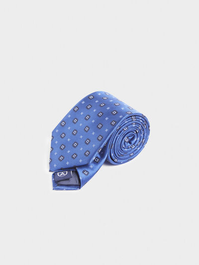 CORBATA JACQUARD MF AZUL MARINO