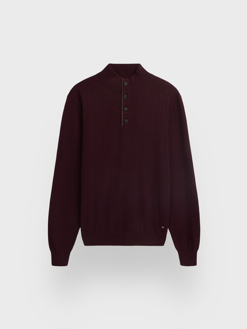 JERSEY BUTTON COLLAR BURDEOS