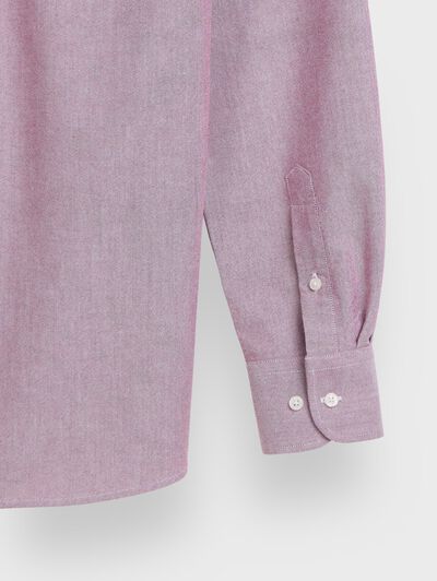 CAMISA OXFORD POCKET BURDEOS