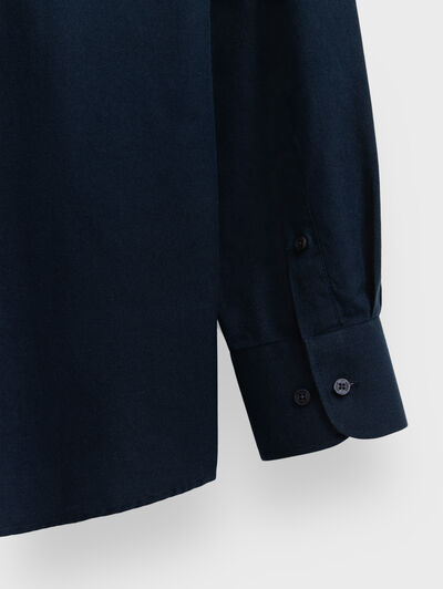 CAMISA TWILL PEACH AZUL MARINO