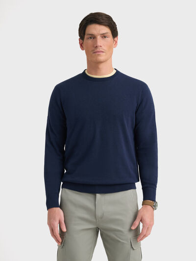 JERSEY ROUND NECK AZUL MARINO