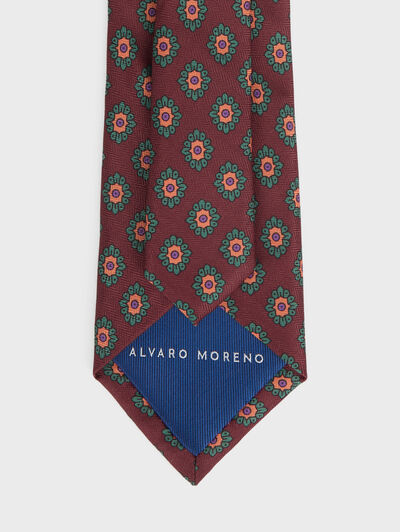 CORBATA PRINTED BURDEOS