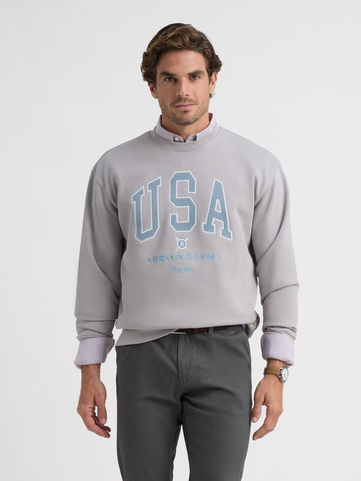 SUDADERA BROOKLYN GRIS