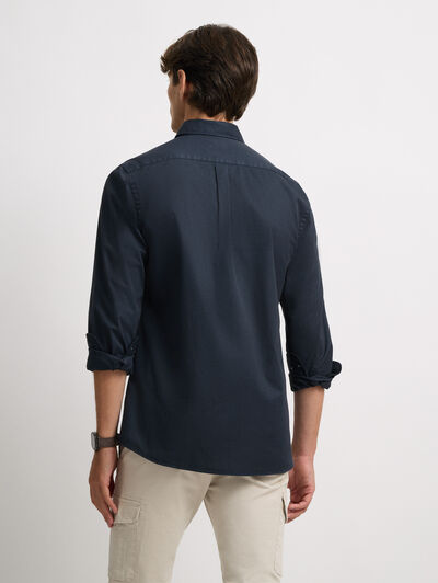 CAMISA POPELIN DYE AZUL MARINO