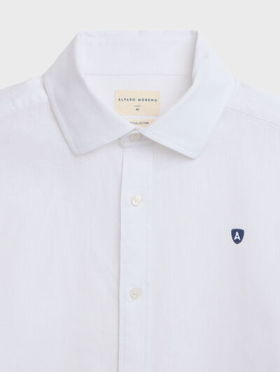 CAMISA LINO CHAMBRAY BLANCO