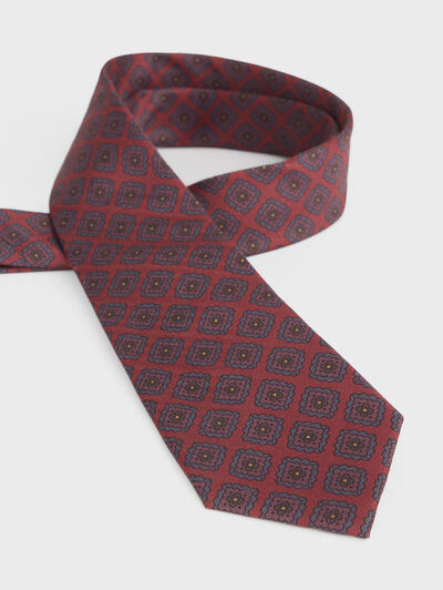 CORBATA PRINTED BURDEOS