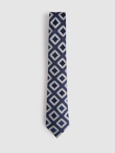 CORBATA JACQUARD MF AZUL MARINO