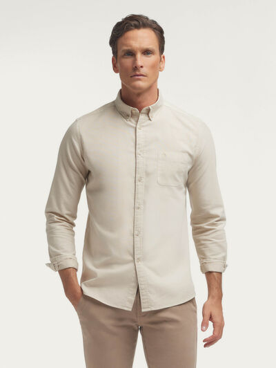 CAMISA OXFORD DYE POCKET CRUDO