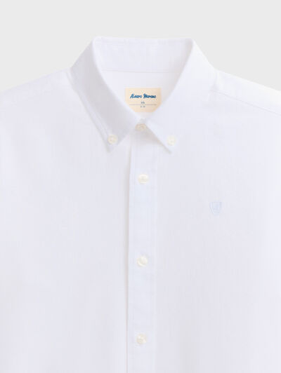 CAMISA OXFORD SOLID KIDS BLANCO