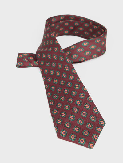 CORBATA PRINTED BURDEOS