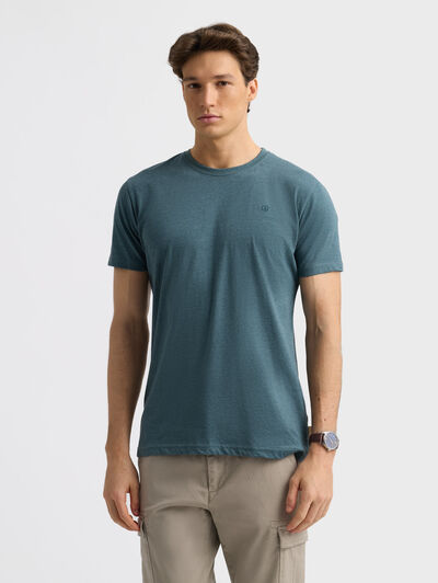 CAMISETA MELANGE AZUL