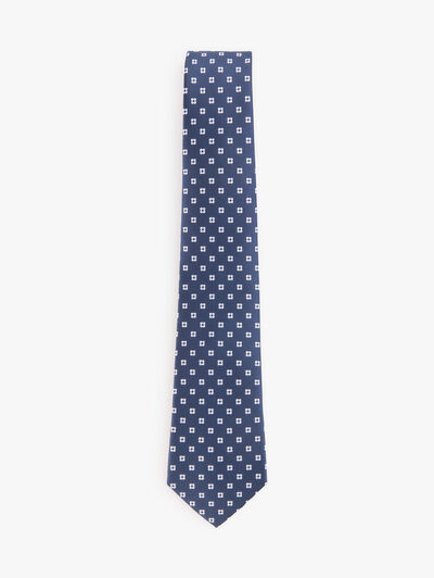 CORBATA JACQUARD MF AZUL MARINO