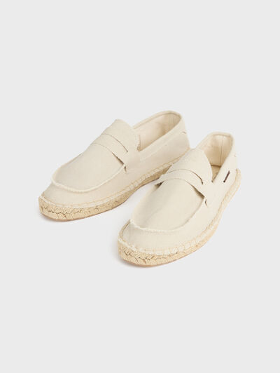 ESPADRILLES MOCASIN CANVAS BEIGE