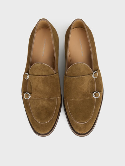 MOCASIN DOBLE HEBILLA BEIGE