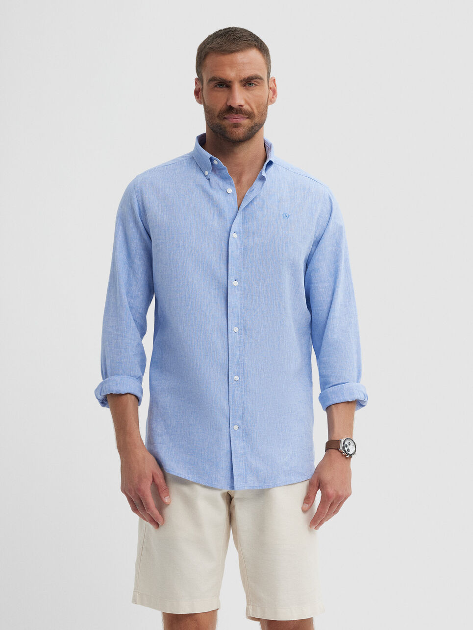 CAMISA LINO C. BOTON