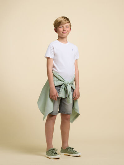CAMISETA BASICA KIDS BLANCO