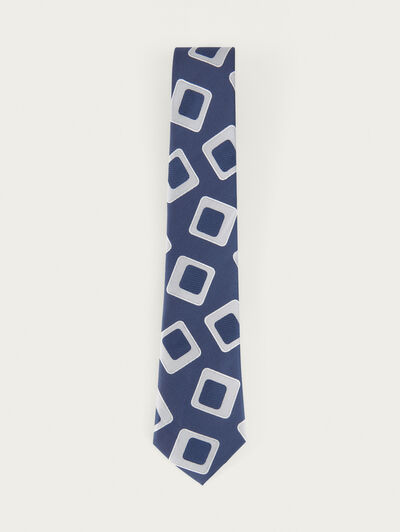 CORBATA JACQUARD MF AZUL MARINO