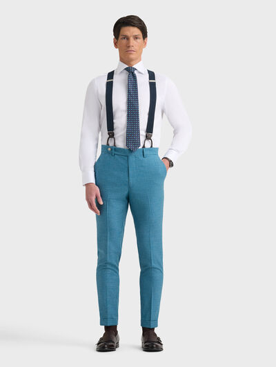 PANTALON CAPO ESTRUCTURA TURQUESA