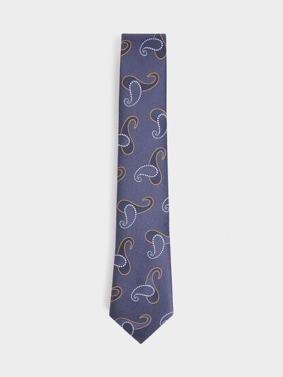 CORBATA JACQUARD MF AZUL MARINO