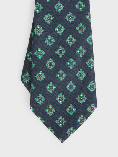 CORBATA PRINTED AZUL MARINO
