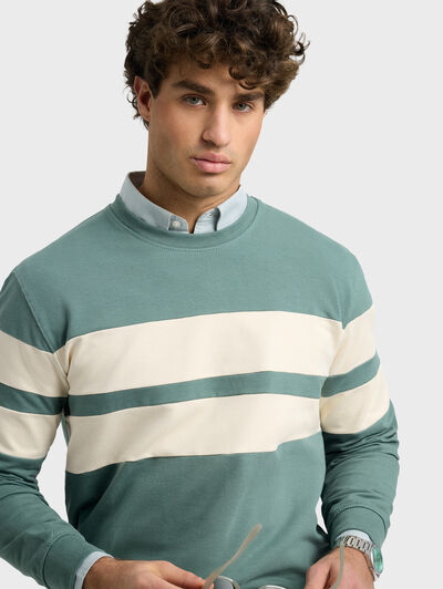 SUDADERA STRIPES VERDE
