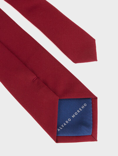 CORBATA LISA MATE ROJO