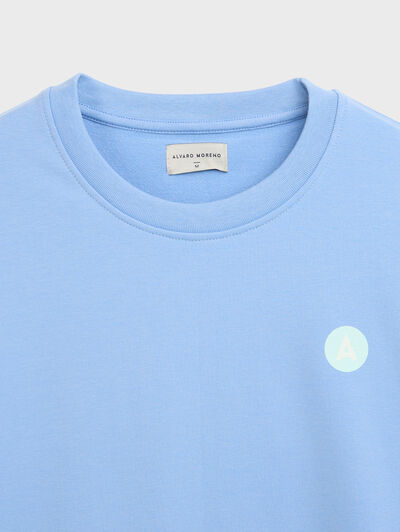 SUDADERA LOGO CELESTE