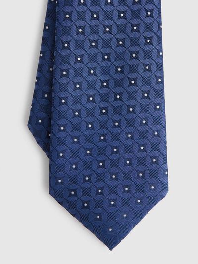 CORBATA JACQUARD MF AZUL MARINO