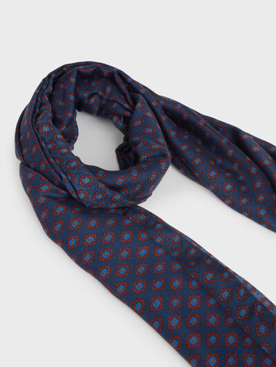 FOULARD PRINT AZUL MARINO