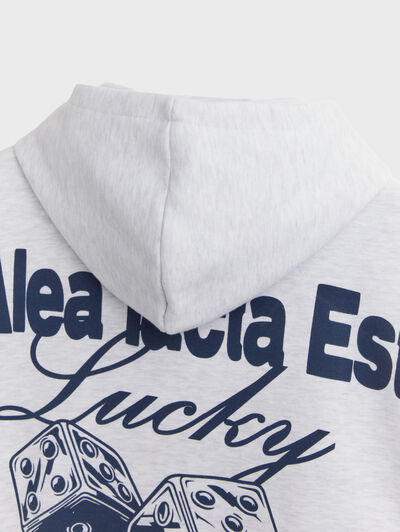 SUDADERA LUCKY GRIS