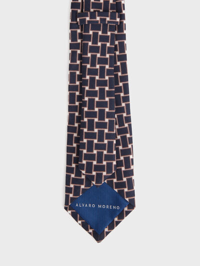 CORBATA PRINTED AZUL MARINO