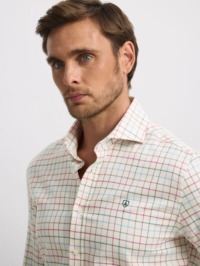 CAMISA TIE CHECKS CELESTE