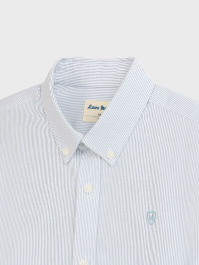 CAMISA OXFORD MIL RAYAS KIDS AZUL
