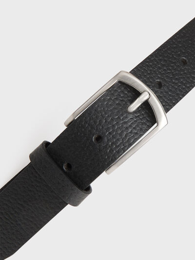 CINTURON PIEL ROUGH NEGRO