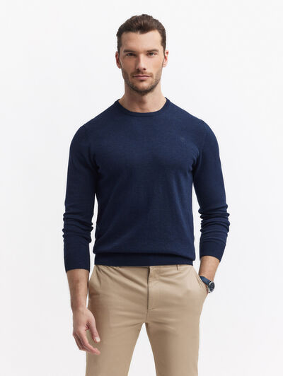 JERSEY ROUND NECK AZUL MARINO