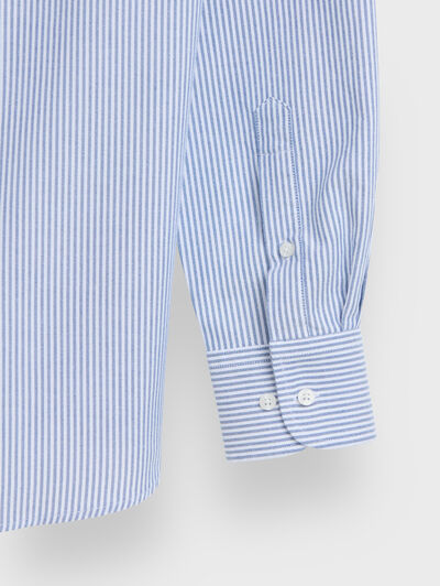 CAMISA OXFORD STRIPES AZUL