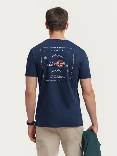 CAMISETA LONG AZUL MARINO