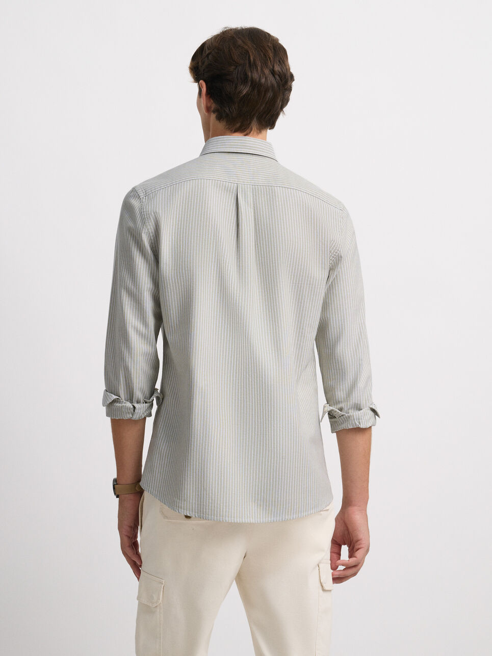 CAMISA OXFORD RAYAS DOWN