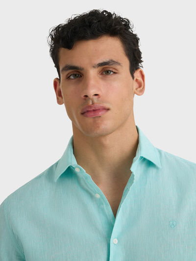 CAMISA LINO ALEX VERDE AGUA