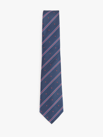 CORBATA JACQUARD MF AZUL MARINO
