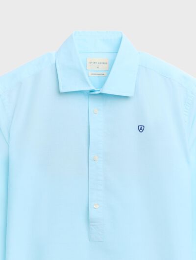 POLERA OXFORD SOLID TURQUESA