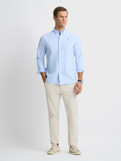 CAMISA OXFORD SOLID CELESTE