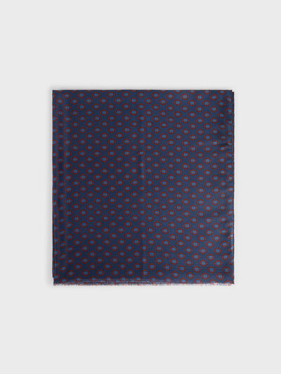 FOULARD PRINT AZUL MARINO