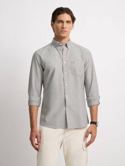 CAMISA OXFORD POCKET VERDE