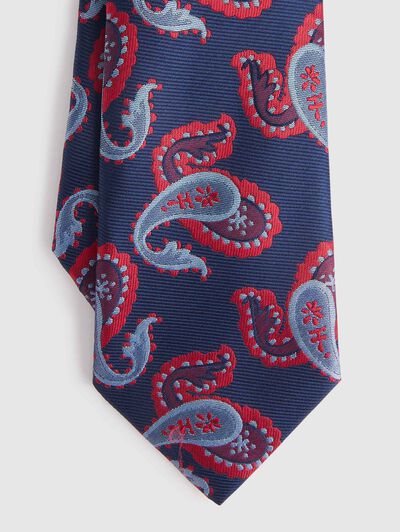 CORBATA JACQUARD MF AZUL MARINO