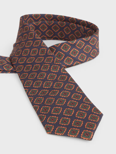 CORBATA PRINTED AZUL MARINO